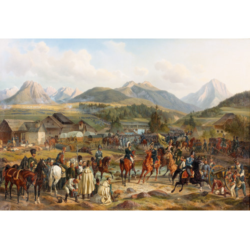 ALBRECHT ADAM : Schlacht von Tarvis am 18. Mai 1809 (DOBIASCHOFSKY AUKTIONEN AG)
