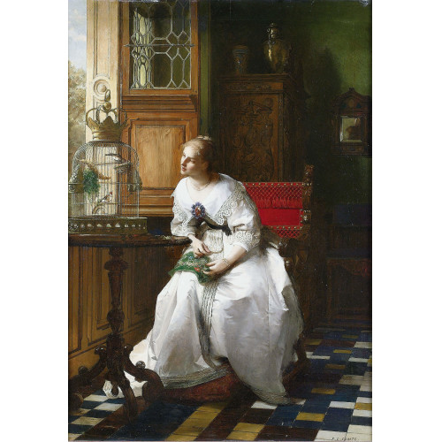 PIERRE CHARLES COMTE : Frau am Fenster (DOBIASCHOFSKY AUKTIONEN AG)