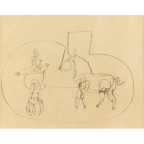 PABLO PICASSO : Clown et cheval (DOBIASCHOFSKY AUKTIONEN AG)