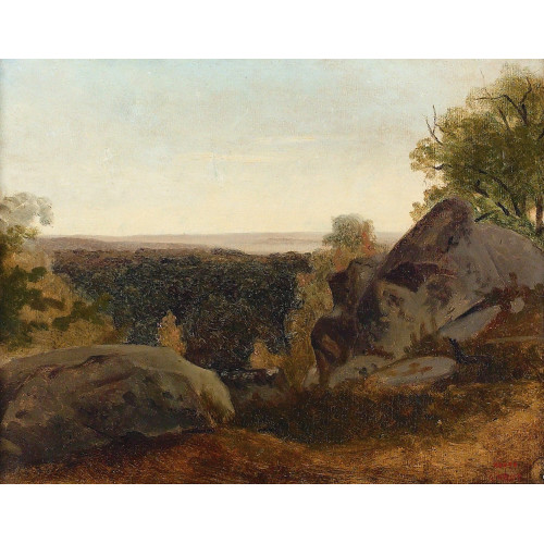 JEAN BAPTISTE CAMILLE COROT : For�t de Fontainebleau (DOBIASCHOFSKY AUKTIONEN AG)