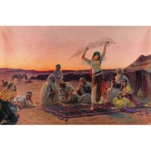 OTTO PILNY : Arabische T�nzerin in der Oase (DOBIASCHOFSKY AUKTIONEN AG)