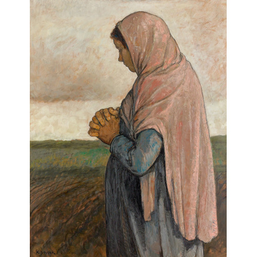 KARL SCHENK : Betende Frau auf dem Feld (DOBIASCHOFSKY AUKTIONEN AG)