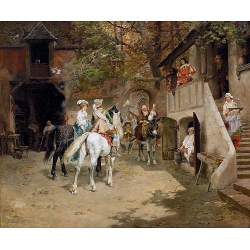 FRAN�OIS ADOLPHE GRISON : Heimkehr von der Jagd (DOBIASCHOFSKY AUKTIONEN AG)