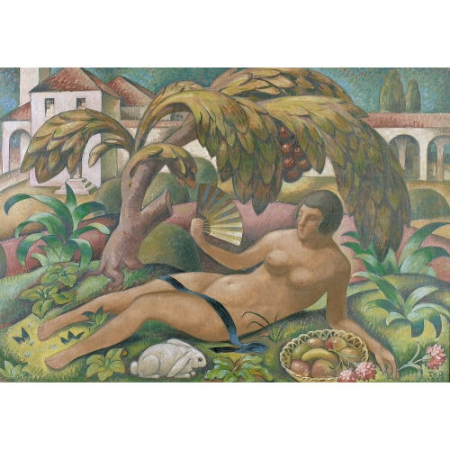 THEODORE DELACHAUX : Frauenakt im Garten (DOBIASCHOFSKY AUKTIONEN AG)