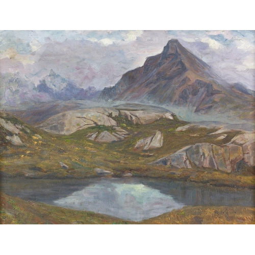 RAFFAELE DE GRADA : Sommerliche Partie im Gebirge (DOBIASCHOFSKY AUKTIONEN AG)