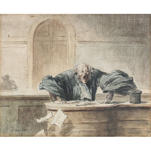HONORE DAUMIER : Der Advokat vor Gericht (DOBIASCHOFSKY AUKTIONEN AG)