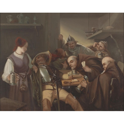 FERDINAND SOMMER : 'Wirtshausszene' (DOBIASCHOFSKY AUKTIONEN AG)