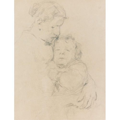 ALBERT ANKER : Mutter mit Kind im Arm (DOBIASCHOFSKY AUKTIONEN AG)