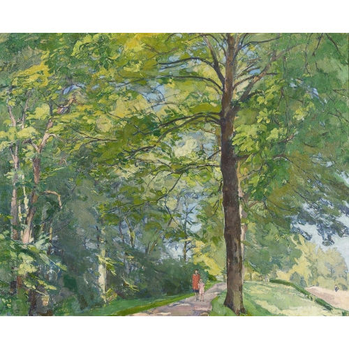 KLARA CECILE BORTER : Spaziergang am Waldrand (DOBIASCHOFSKY AUKTIONEN AG)