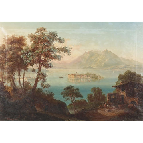 ARNOLD JENNY : Partie auf dem Lago Maggiore mit den Borrom�ischen Inseln (DOBIASCHOFSKY AUKTIONEN AG)