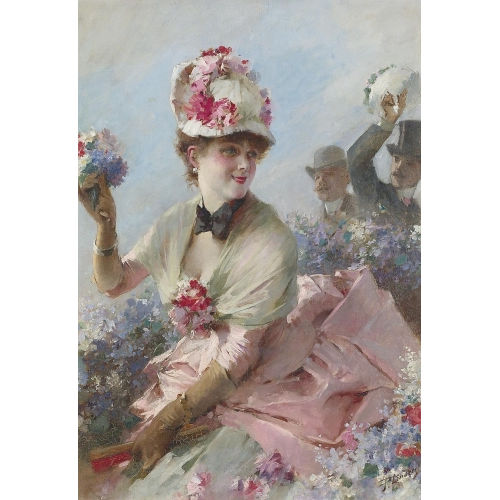 PHILIPPE JACQUES LINDER : Die Blumenfrau (DOBIASCHOFSKY AUKTIONEN AG)