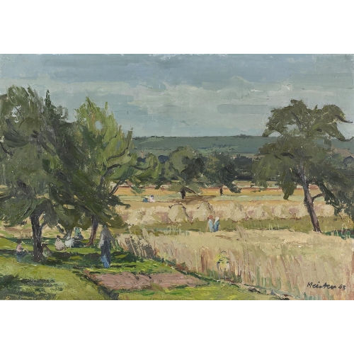 WILLI MEISTER : Landschaft mit Kornfeldern und B�umen (DOBIASCHOFSKY AUKTIONEN AG)