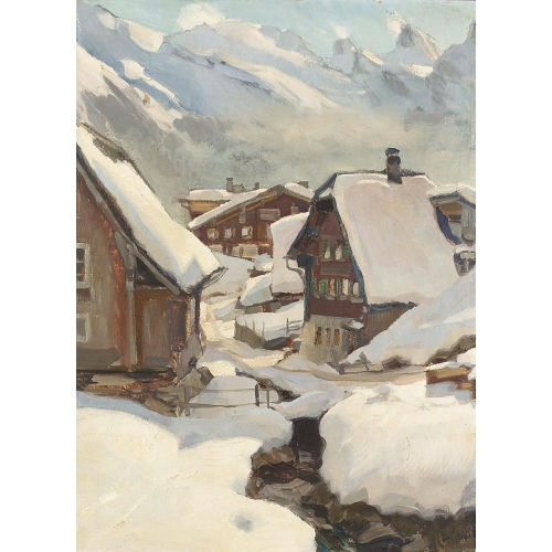 ERNST HODEL D.J. : Winter in den Bergen (DOBIASCHOFSKY AUKTIONEN AG)