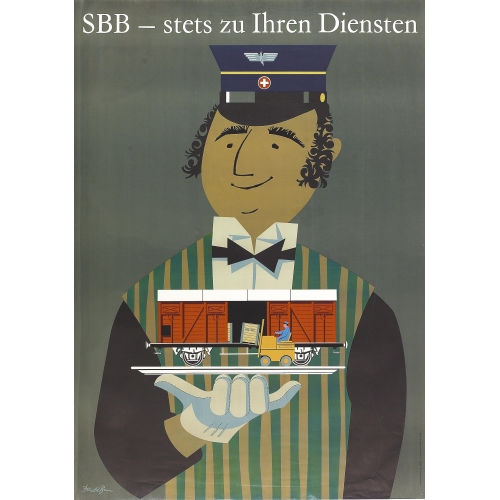 DONALD BRUN : 'SBB - stets zu ihren Diensten' (DOBIASCHOFSKY AUKTIONEN AG)