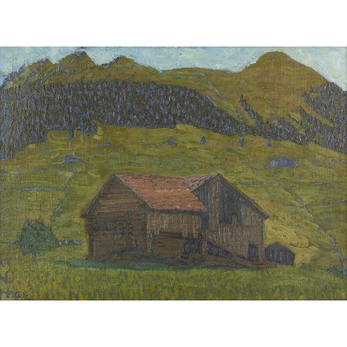 ERNST SAMUEL GEIGER : 'Lauenen b/Gstaad, Scheune' (DOBIASCHOFSKY AUKTIONEN AG)