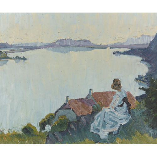 ERNST SAMUEL GEIGER : Sommerliche Bielerseelandschaft beim Kapf (DOBIASCHOFSKY AUKTIONEN AG)