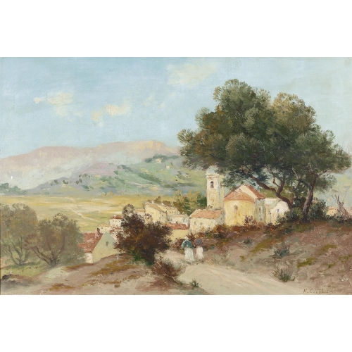 EUGENE HENRI CAUCHOIS : S�dliche Landschaft (DOBIASCHOFSKY AUKTIONEN AG)