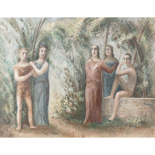 HERMANN HUBER : 'Jungbrunnen des G�rtnervolkes' (DOBIASCHOFSKY AUKTIONEN AG)