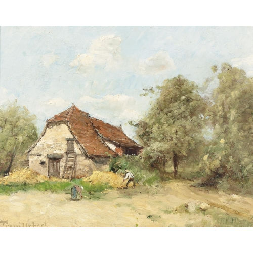 PAUL-DESIRE TROUILLEBERT : 'Les faucheurs pr�s de la ferme' (DOBIASCHOFSKY AUKTIONEN AG)