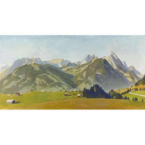 PAUL WYSS : Sommerliche Landschaft in den Bergen (DOBIASCHOFSKY AUKTIONEN AG)