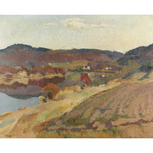 ALFRED BLOESCH : 'Vorfr�hling am Rhein' (DOBIASCHOFSKY AUKTIONEN AG)
