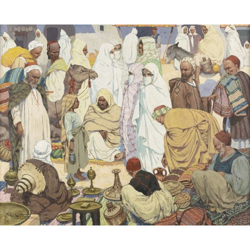 GIULIO VITTINI : Orientalische Marktszene (DOBIASCHOFSKY AUKTIONEN AG)