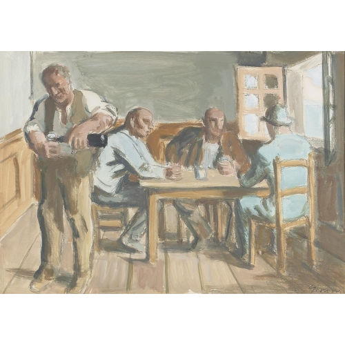WILHELM GIMMI : 'Caf� des vignerons' (DOBIASCHOFSKY AUKTIONEN AG)