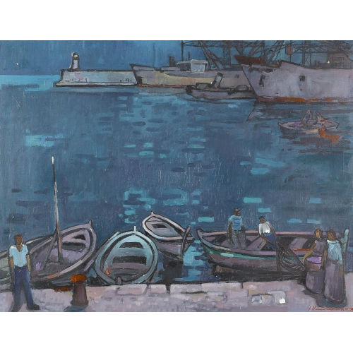 ALBERT NEUENSCHWANDER : 'Hafen La Ciotat' (DOBIASCHOFSKY AUKTIONEN AG)