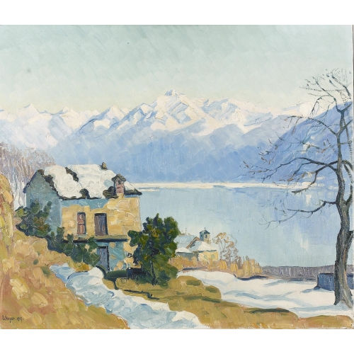 ERNST SAMUEL GEIGER : 'Winter am See' (DOBIASCHOFSKY AUKTIONEN AG)