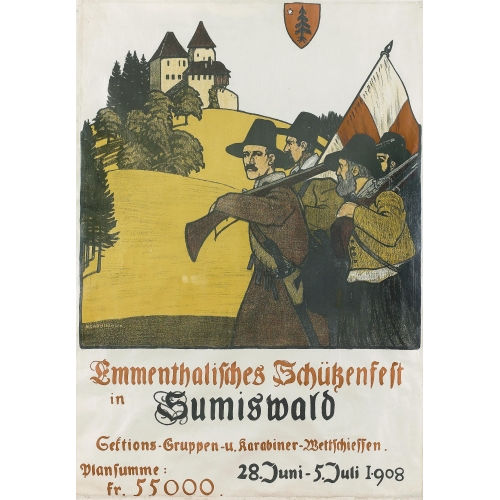 EMIL CARDINAUX : 'Emmentalisches Sch�tzenfest in Sumiswald 1908' (DOBIASCHOFSKY AUKTIONEN AG)