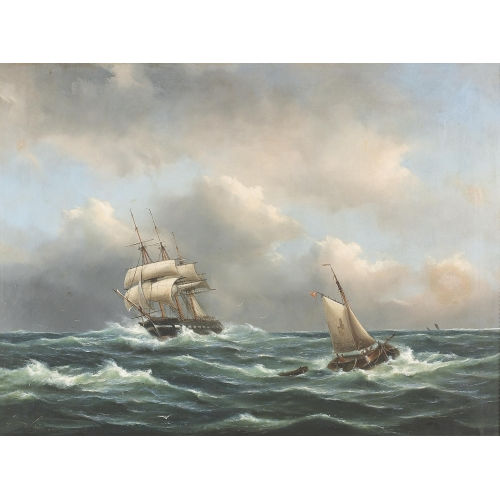 GOVERT VAN EMMERIK : Segelschiffe auf st�rmischer See (DOBIASCHOFSKY AUKTIONEN AG)