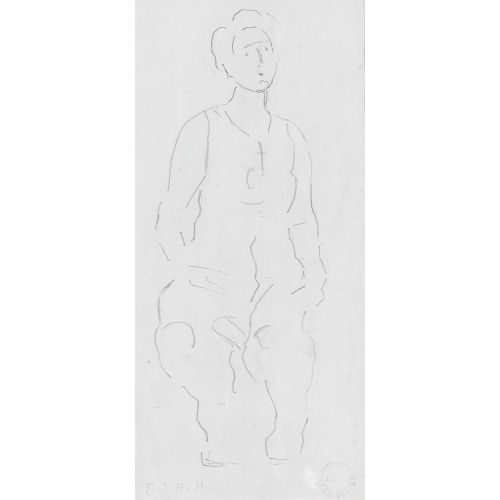 FERDINAND HODLER : Figurenstudie zu 'Die heilige Stunde' (DOBIASCHOFSKY AUKTIONEN AG)