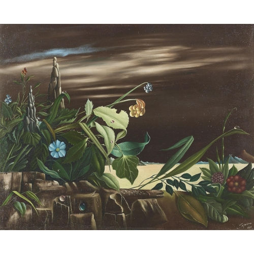GEORGES SPIRO : Blumen in felsiger Landschaft (DOBIASCHOFSKY AUKTIONEN AG)