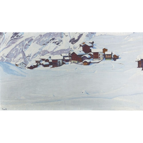 FRAN�OIS DE RIBAUPIERRE : 'La Forclaz en hiver' (DOBIASCHOFSKY AUKTIONEN AG)
