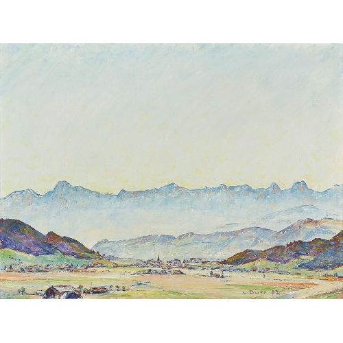 LOUIS D�RR : Sommerliche Landschaft in der Umgebung von Bern (DOBIASCHOFSKY AUKTIONEN AG)
