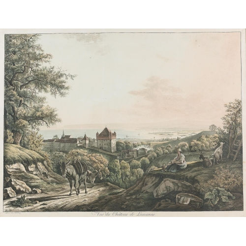 CHRISTIAN VON MECHEL : 'Vue du Ch�teau de Lausanne.' (DOBIASCHOFSKY AUKTIONEN AG)