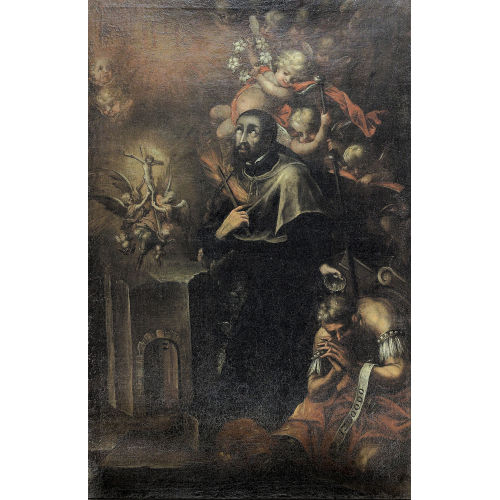 JOHANN ACHERT : Standbild des Heiligen Franz Xaver in Vision (DOBIASCHOFSKY AUKTIONEN AG)