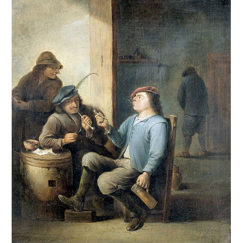 DAVID II TENIERS : Schenkeninterieur mit zechenden M�nnern (DOBIASCHOFSKY AUKTIONEN AG)