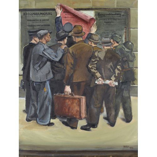 PAUL JAKOB) PAOLO (EIGTL. M�LLER : 'Kriegsmobilisation 1940' (DOBIASCHOFSKY AUKTIONEN AG)