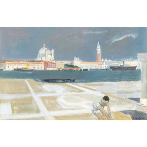 ADRIEN HOLY : Sommerliche Ansicht von Venedig (DOBIASCHOFSKY AUKTIONEN AG)