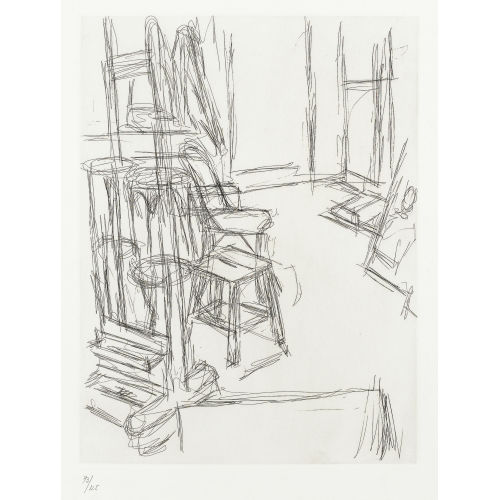 ALBERTO GIACOMETTI : Studio with the easel (DOBIASCHOFSKY AUKTIONEN AG)