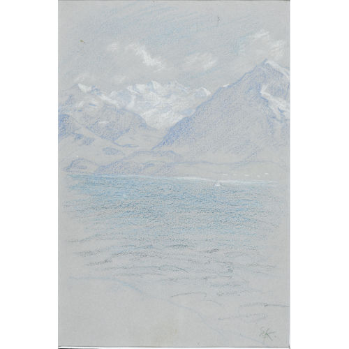 ERNST KREIDOLF : Thunersee mit Niesen und Bl�mlisalp (DOBIASCHOFSKY AUKTIONEN AG)
