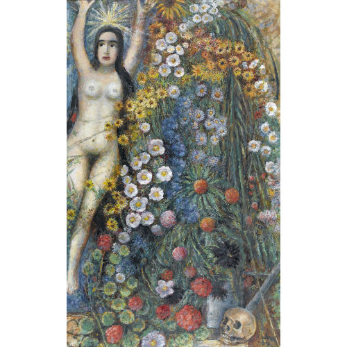 HERMANN HUBER : Komposition mit Blumen und Frauenakt (DOBIASCHOFSKY AUKTIONEN AG)