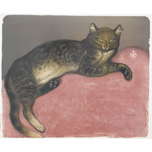 THEOPHILE-ALEXANDRE STEINLEN : L′Hiver / Chat sur un coussin (DOBIASCHOFSKY AUKTIONEN AG)