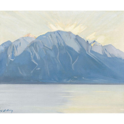 VIRGILIO COSTANTINI : 'Le Grammont, Coucher de Soleil en D�cembre' (DOBIASCHOFSKY AUKTIONEN AG)