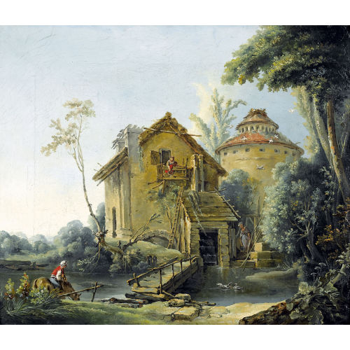 FRAN�OIS BOUCHER : Le moulin � eau (DOBIASCHOFSKY AUKTIONEN AG)