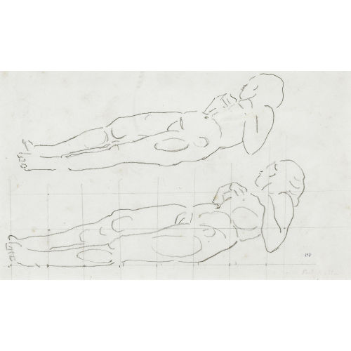 FERDINAND HODLER : Figurenstudie zu 'Die Liebe' (DOBIASCHOFSKY AUKTIONEN AG)