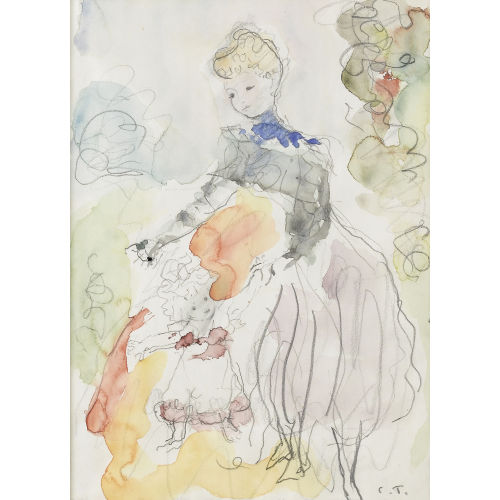 CONSTANTIN TERECHKOVITCH : 'Femme et enfant' (DOBIASCHOFSKY AUKTIONEN AG)