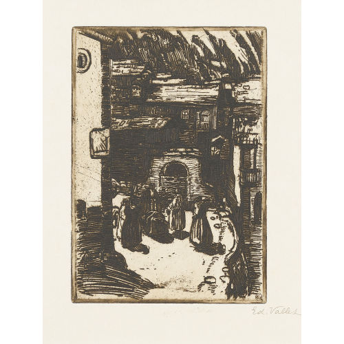 EDOUARD VALLET : Village valaisan (DOBIASCHOFSKY AUKTIONEN AG)