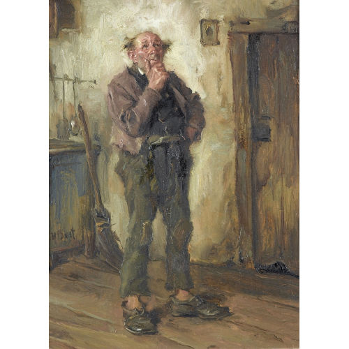 HANS BEST : Bauer in Stube (DOBIASCHOFSKY AUKTIONEN AG)